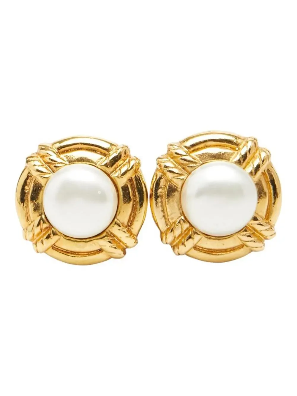 Chanel Vintage Clip-On Earrings Pearl #247016C46B